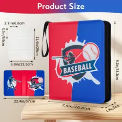 Trading Card Binder,Sports Trading Card with Sleeves Holder Album,900 Pockets... - Image 2