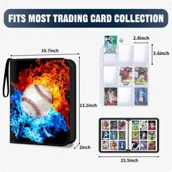 Baseball Card Binder with Sleeves,9-Pocket Trading Card Holder Card Collector... - Image 2