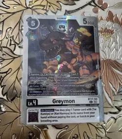 Digimon Card Game Singles Secret Crisis Secret Rare Greymon BT17-102 - Image 1