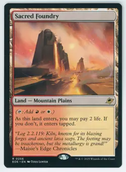 Sacred Foundry Foil 0256 EOE NM/MT [Edge of Eternities:MTG] - Image 1