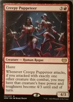 Creepy Puppeteer #151/277 MTG Innistrad: Crimson Vow Rare Near Mint - Image 1