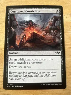 Corrupted Conviction NM Outlaws of Thunder Junction [OTJ] MTG Near Mint Regular - Image 1