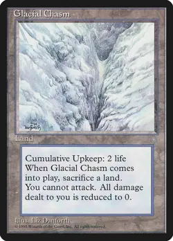 MTG - Glacial Chasm - Ice Age - X1 - (LP) - - Image 1