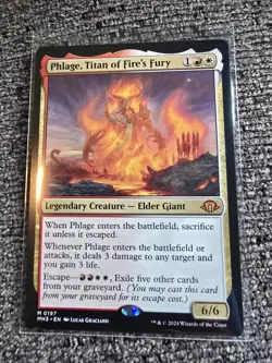 MTG Magic Phlage, Titan of Fire's Fury Modern Horizons 3 Regular Mythic RARE - Image 1