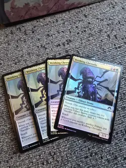 MTG Magic Modern Horizons 3 Writhing Chrysalis Foil 4X Eldrazi Playset - Image 1