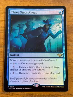 Three Steps Ahead - Outlaws of Thunder Junction - MTG - FOIL - 0075 - Image 1