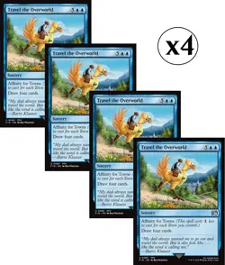 4x - Travel the Overworld - x4 (playset) - Final Fantasy - UC NM MTG - Image 1