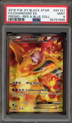 Pokemon Charizard EX Red & Blue Coll. Full Art Promo XY121 PSA 9 Mint - Image 1