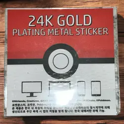Poliwag 24k Gold Plated Sticker Korean Striking Candy Pokemon NM - Image 2