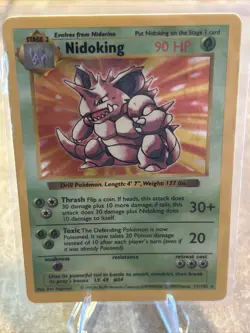 Pokemon TCG Nidoking #011/102 Base Set (Shadowless) - Image 1