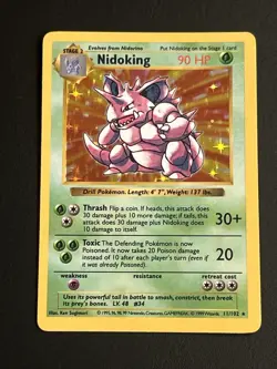 Pokemon TCG Nidoking #011/102 Base Set (Shadowless) - Image 4