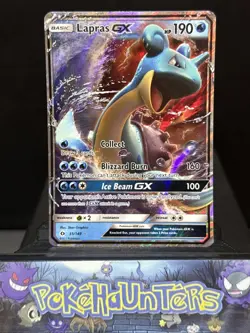 Pokemon Card Lapras GX 35/149 Sun & Moon Base Set Ultra Rare Light Play - Image 1