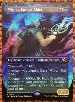 ✨Winter, Cursed Rider✨ MTG | Aetherdrift | Foil | Borderless | NM/M | R 0369 - Image 1
