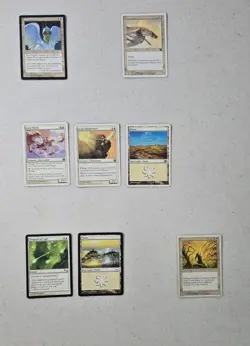 133 Card Lot MTG 112 Plains/21 Fire - 60 Commons/18 Uncommons/3 Rare Game Played - Image 1