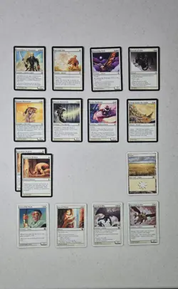 133 Card Lot MTG 112 Plains/21 Fire - 60 Commons/18 Uncommons/3 Rare Game Played - Image 3