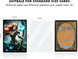 100 MTG Card Sleeves with 100 Inner Sleeves, Textured Back Art Windranger - Image 3