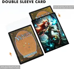 100 MTG Card Sleeves with 100 Inner Sleeves, Textured Back Art Windranger - Image 4