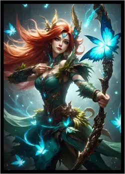 100 MTG Card Sleeves with 100 Inner Sleeves, Textured Back Art Windranger - Image 1