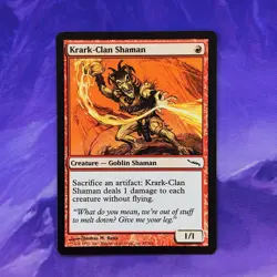 Krark-Clan Shaman 98 Mirrodin MTG Magic COMMANDER Card Goblin Shaman Artifact - Image 1