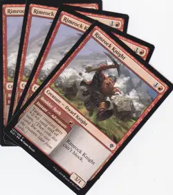 4 X RIMROCK KNIGHT..THRONE OF ELDRAINE..MTG..NP..COMMON..FREE COMBINED SHIP - Image 1