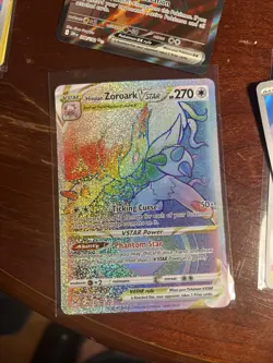 Pokemon Card - Hisuian Zoroark VSTAR Lost Origin 203/196 Full Art Rainbow Holo - Image 1