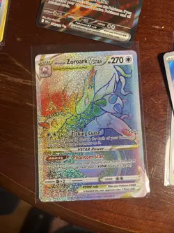 Pokemon Card - Hisuian Zoroark VSTAR Lost Origin 203/196 Full Art Rainbow Holo - Image 3