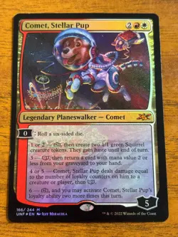 Comet, Stellar Pup - Unfinity - MTG - FOIL - 164/244 - Image 1