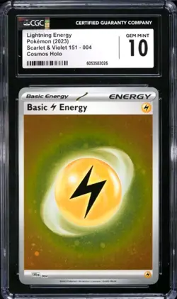 2023 POKEMON SCARLET & VIOLET 151 - COSMOS HOLO LIGHTNING ENERGY CGC 10 GEM MINT - Image 1