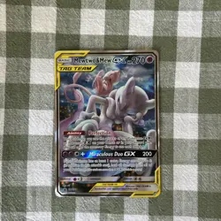 Mewtwo & Mew Tag Team GX SM191 Alternate Full Art Promo Pokemon Card - Image 1