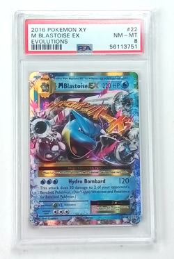 M Blastoise Ex 22/108 Evolutions XY Holo Pokemon PSA 8 Pokemon Card 2016 - Image 1