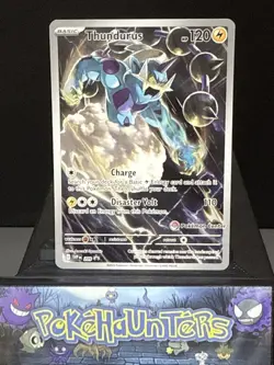 Pokemon Card Thundurus SVP 209 Black Star Promo Black Bolt Pokemon Center NM - Image 1