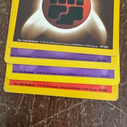 Pokemon VINTAGE 90s ENERGY Card Set USED Fire Grass Fighting Water Psychic - Image 4