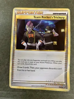 Pokemon Card HeartGold SoulSilver Undaunted 78/90 Team Rocket's Trickery HP - Image 1