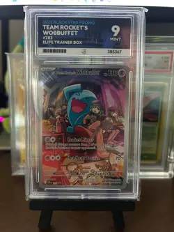 Team Rocket's Wobbuffet - SVP 203 - Black Star Promo - Mint 9 Ace Grading Card - Image 1