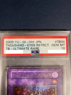 PSA 10 Thousand Eyes Restrict Ultimate Rare TB-34 Japanese YuGiOh Card Vintage - Image 3