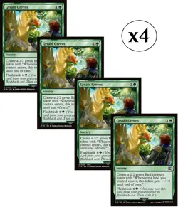 4x - Gysahl Greens - x4 (playset) - Final Fantasy - C NM MTG - Image 1