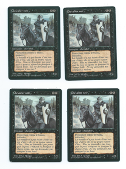 Magic MTG 4x Black Knight FBB french Foreign Old 93 94 www_MoxBeta_com - Image 1