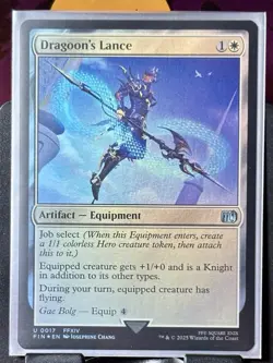 Dragoon's Lance - Foil - MTG - Final Fantasy - FIN - 0017 - UNCOMMON ~ NM - Image 2