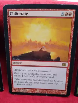 MTG 3 Oversized Cards Promo Box Topper 8th Ed Obliterate 9th Ed Force of Nature - Image 4