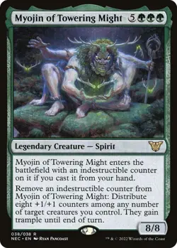 MTG Singles: Myojin of Towering Might - Commander Kamigawa Neon Dynasty NEC - NM - Image 1