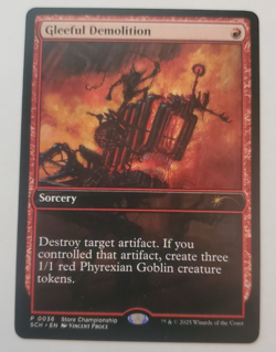 1x Gleeful Demolition Store Championship Promo MTG Magic the Gathering NM - Image 1