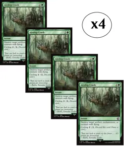 4x - Airship Crash - x4 (playset) - Final Fantasy - C NM MTG - Image 1