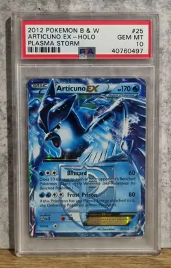 Pokemon TCG - Black & White - Plasma Storm - Articuno EX #25 - PSA 10 Graded - Image 1