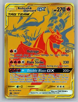 Pokemon TCG Reshiram & Charizard GX #SM247 SM Promos - Image 1