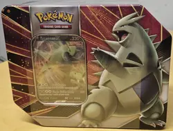 Pokemon TCG Tyranitar Strikers V Tin Factory Sealed - Image 1