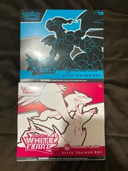 Pokemon Center Black Bolt White Flare Elite Trainer Box ETB Set Sealed (Both) - Image 1