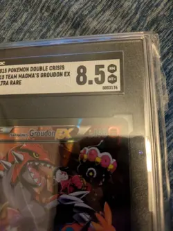 2015 POKEMON XY DOUBLE CRISIS #15 FULL ART/TEAM MAGMA'S GROUDON MT+ SGC 8.5! - Image 4