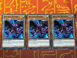 YUGIOH RED-EYES WYVERN COMMON 1ST NM LDS1-EN005 x3 PLAYSET - Image 1