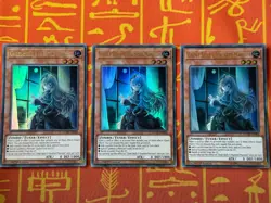 YUGIOH GHOST BELLE & HAUNTED MANSION ULTRA RARE 1ST NM DUDE-EN004 x3 PLAYSET - Image 1