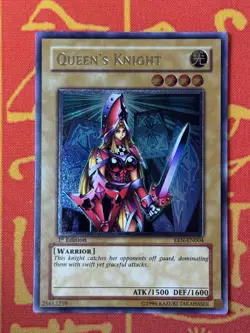 YUGIOH QUEEN'S KNIGHT ULTIMATE RARE 1ST EDITION NEAR MINT EEN-EN004 - Image 1